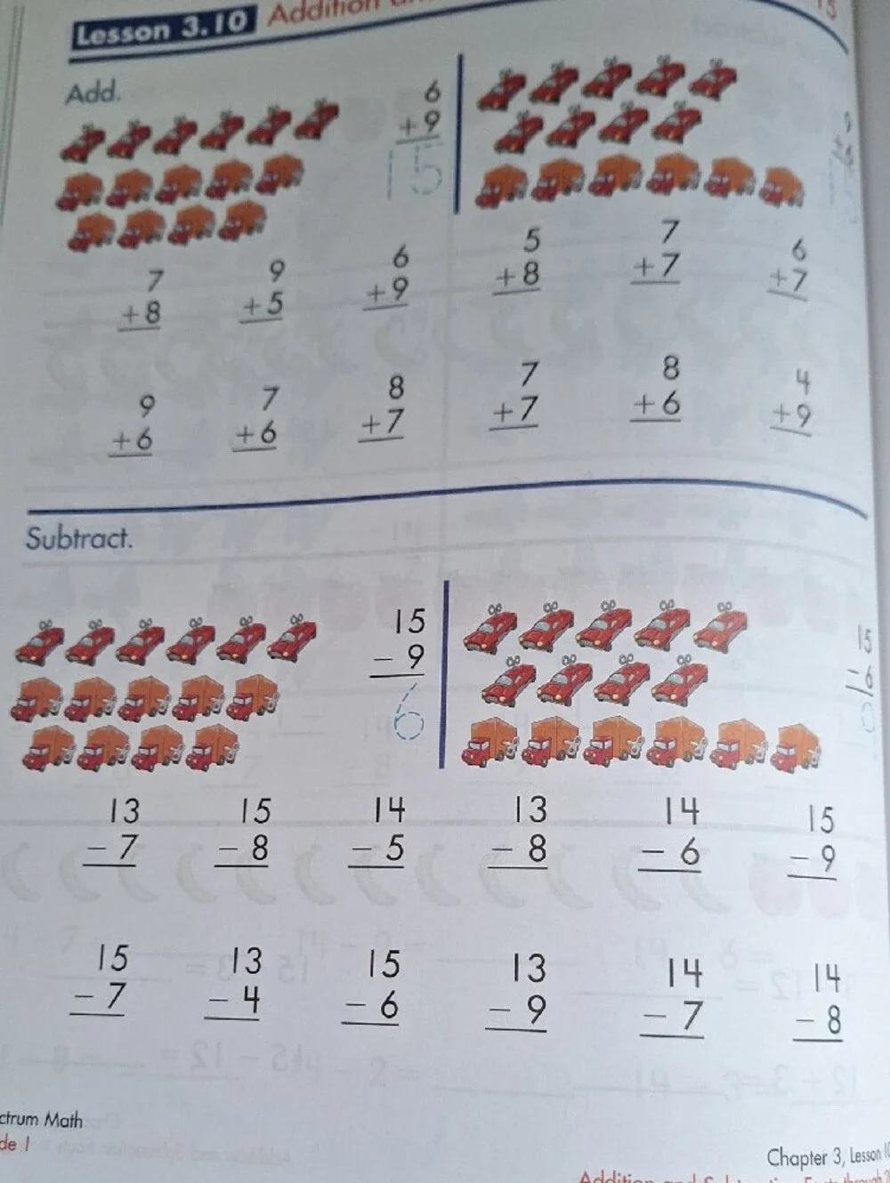 Spectrum Math Grade 1 Workbook - White with Rainbow Accent